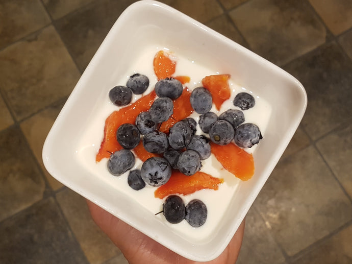 Yogurt, Blueberries & Red Pawpaw - Keto Friendly